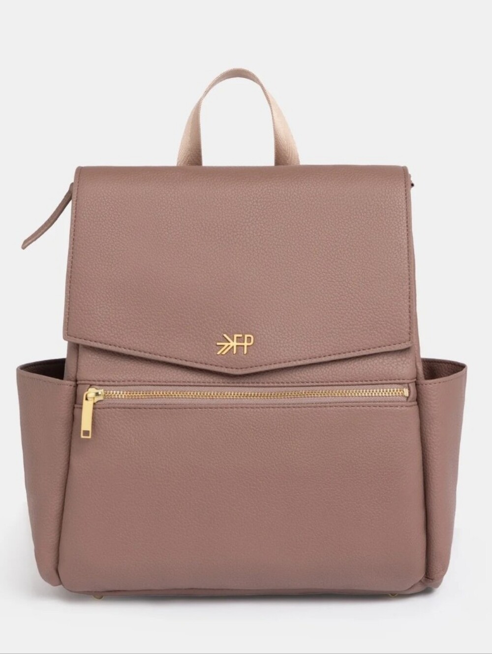 Freshly Picked Heather Classic Leather Diaper Bag